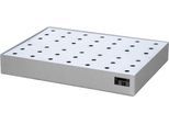 Bauer Kleingebindewanne KGW-P 2/M V4A, für Euro- und Chemiepaletten, Edelstahl, L 800 x B 600 x H 120 mm, bis 100 kg, mit Lochblech-Rost