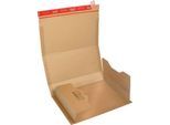 ColomPac Wickelverpackung CP 020, mit Selbstklebeverschluss, Wellpappe, braun, B 430 x T 300 x H 100 mm (B4), 20 Stück