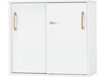 Schäfer Shop Select Schiebetürenschrank Start Off Wood, 2 OH, abschließbar, B 800 x T 420 x H 726 mm, Holz, weiß