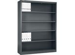Schäfer Shop Select Regalschrank MS, 5 OH, T 400 x H 1935 mm, Stahlblech, Basaltgrau