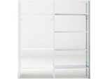 Anbauregal, 4 Böden, H 2278 x B 1055 x T 800 mm, verzinkt