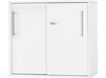 Schäfer Shop Select Anstell-/Aufsatz-Schiebetürenschrank Start Off, in Tischhöhe, abschließbar, B 800 x T 420 x H 726 mm, weiß/weiß