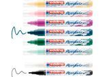 Acrylmarker edding, 8er Set, geeignet für viele Oberflächen, Rundspitze, diverse Farben
