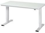 Arbeitstisch Serie adlatus 300, Melamin-Platte, B 1500 x T 800 x H 720 - 1120 mm