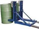Fassheber asecos, als Stapleranbau, Stahl pulverbeschichtet, B 1050 x T 1080 x H 975 mm, für 2 Fässser, Traglast 700 kg