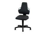 Arbeitsdrehstuhl, Rollen, Stoff schwarz, Griffe grau