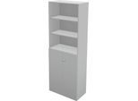 Schäfer Shop Genius Regal-Schrank-Kombination TETRIS WALL, 6 Ordnerhöhen, B 800 x T 440 x H 2250 mm, lichtgrau