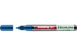 Lackmarker Edding 51 EcoLine, Schreibfarbe Blau, Rundspitze, Strichstärke 1-2 mm, mit Kappe, wasserbasiert, nachfüllbar, 10 Stück