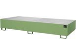 Regalwanne Typ RW/GR 3300-3, mit Gitterrost, grün RAL6011