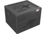 Thermobox Kängabox® Expert GN 1/2, Volumen 10 l, Tragegriffe, stapelbar, mit Deckel, wiederverwendbar, L 390 x B 330 x H 180 mm, EPP, schwarz
