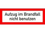 moedel Hinweiszeichen „Aufzug im Brandfall nicht benutzen“, nach VDI 6017, Folie selbstklebend, B 148 x H 52 mm
