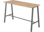 Stehtisch Meeting Point, rechteckig, A-Fuß-Gestell, B 1750 x T 680 x H 1042 mm, Asteiche/anthrazit
