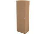 Schäfer Shop Genius Flügeltürenschrank TETRIS WALL, 5 Ordnerhöhen, Türanschlag links, B 600 x T 440 x H 1880 mm, Buche-Dekor