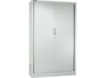 Schäfer Shop Select Rollladenschrank MS iCONOMY, Stahl, 5 Ordnerhöhen, B 1200 x T 400 x H 1935 mm, lichtgrau RAL 7035