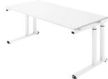 Schäfer Shop Select Schreibtisch SET UP, C-Fußgestell, 1800x800, weiß/weiß