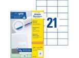 AVERY Zweckform Universal-Etiketten 3652-200, ultragrip, 70 x 42,3 mm, 4200 + 420 Stück