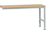 Manuflex Ansatztisch UNIVERSAL Standard, 1750 x 800 mm, Multiplex natur, alusilber