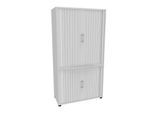 Querrollladenschrank, zweiteilig, B 1000 mm, 5 OH, weiß