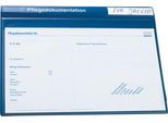 BOI Pflegedokumentenmappen System Line, 8 Klarsichttaschen, 4 Registerblätter, PVC, 19 mm Füllhöhe, blau, 10 Stück