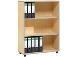 Schäfer Shop Select Regal MOXXO IQ, Holz, 3 Fächer, 3 OH, B 801 x T 362 x H 1115 mm, Ahorn-Dekor