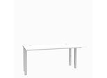 Schäfer Shop Genius Schreibtisch MODENA FLEX, 4-Fuß-Rechteckrohr, beidseitig, B 1600 mm, weiß