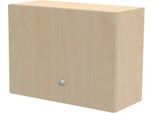 Schäfer Shop Genius Aufsatzschrank TETRIS WALL, 2 Ordnerhöhen, Türanschlag rechts, B 1000 x T 440 x H 740 mm, Ahorn-Dekor