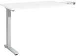 Schäfer Shop Select Anbautisch Start Off, f. T-Fuß, rechteckig, B 1000 x T 600 x H 735 mm, weiß