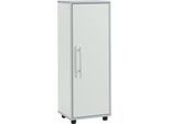 Schäfer Shop Select Aktenschrank Moxxo IQ, Holz, 2 Böden, 3 OH, B 401 x T 362 x H 1115 mm, lichtgrau