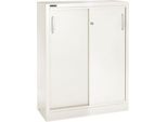 Schäfer Shop Select Schiebetürenschrank, 3 Ordnerhöhen, B 1200 mm, weiß RAL 9003