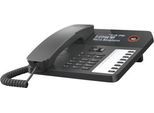 Gigaset DESK 600 Tischtelefon, LCD-Anzeige, 7 Direktwahltasten, Freisprechfunktion, hörgerätekompatibel, bis zu 100 Kontakte, schwarz