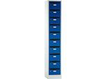 Postverteilerschrank, mit Einwurfschlitz, 1 Abteil, Sicherheitszylinderschloss, enzianblau