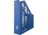 Stehsammler KARMA, DIN A4/C4, 100% Recyclingmaterial, B 76 x T 246 x H 315 mm, H vorne: 148 mm, blau