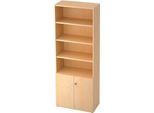 Regalschrank TOPAS LINE, 4 OH Regal/2 OH Türen, Ahorn/Ahorn