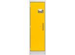 Cemo Sicherheitsschrank Typ 90 PROline 6/20, selbstschließende Türen, Anschlag links, B 635 x T 600 x H 1950 mm, 33 Liter, grau/verkehrsgelb