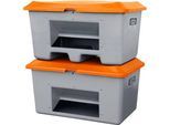 Streugutbehälter unterfahrbar, mit Entnahmeöffnung, 200 l, L 890 x B 600 x H 690 mm