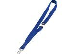 Textilband Durable, für Ausweishalter/Namensschilder, Karabinerhaken, Sicherheitsverschluss, L 440 x B 20 mm, Textil, dunkelblau, 10 Stück
