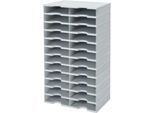 styro® Sortierstation styrodoc Standard SET, DIN C4, 12 Etagen/2-reihig/24 Fächer, grau/grau