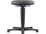 Allround Hocker Bimos, sitzhöhenverstellbar 450-650 mm, mit Gleiter, Kunstlederbezug, abwaschbar, unempfindlich gegen Öle & Desinfektionsmittel, Farbring blau