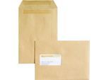 Versandtaschen Eurokuvert, C5, mit Fenster, selbstklebend, 500 Stück, Papier, braun