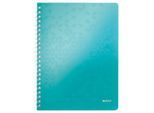 LEITZ Notizbuch WOW 4638, DIN A4, kariert, eisblau