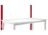 Aufbauportal, niedrig, Grundtisch STANDARD Arbeitstisch/Werkbank UNIVERSAL/PROFI, rubinrot