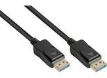 DisplayPort 2.0 Kabel Good Connections, bis 8K, bis 54 Gbit/s, Kupferleitungen, Verriegelungsschutz, Länge 0,5 m, schwarz