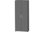 Schäfer Shop Select Schrank SET UP, 6 OH, abschließbar, B 800 x T 420 x H 2240 mm, graphit/graphit