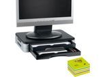 Monitor-/Printer-Stand + Post it Würfel neongrün 76x76 mm, GRATIS