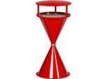 Standascher mit Dach und Bodenronde, Kunststoff, rot