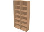 Schäfer Shop Genius Regal TETRIS WALL, 6 Ordnerhöhen, B 1200 x T 420 x H 2250 mm, Buche-Dekor