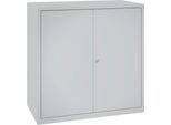 Werkzeugschrank, Sicherheitsschloss, 2 Einlegeböden & 1 Schublade, B 1000 x T 500 x H 1000 mm, Stahlblech, weißalu/weißalu