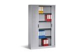 C + P Rollladenschrank Omnispace, 5 OH, abschließbar, B 1200 x T 420 x H 1980 mm, Stahl/Kunststoff, lichtgrau