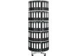 5 Etagen Ordner-Drehsäule + 40 Schäfer Shop Select DIN A4-Ordner, 80 mm schwarz GRATIS