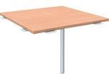 Verkettungsplatte ALICANTE, Volleck, B 800 x T 800 mm, mit Stützfuß, höhenverstellbar,